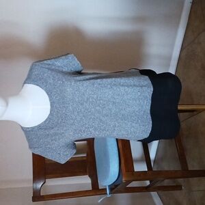 EXPRESS Gray Top w/a Sheer Black Bottom